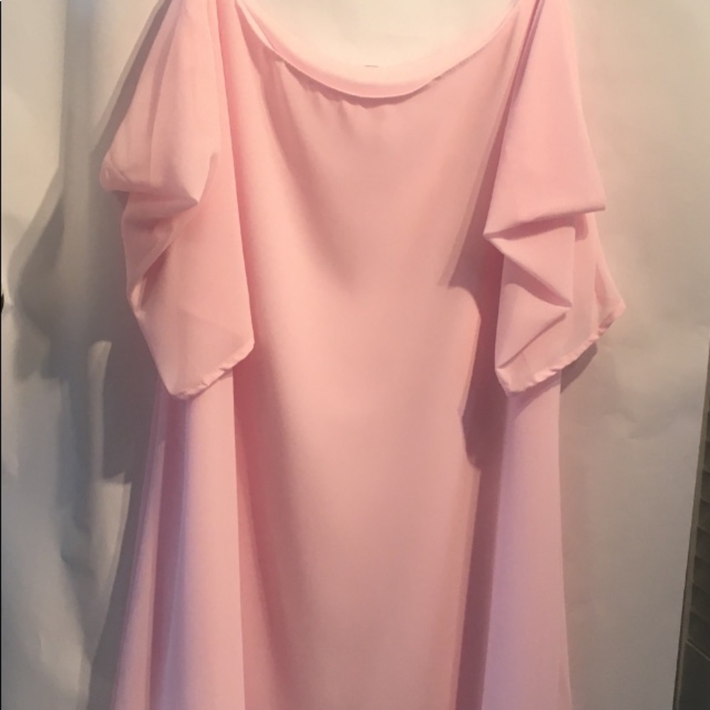 Pink Cold Shoulder Dress Small W6